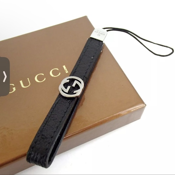 Sold Gucci Black Leather Keychain - Picture 1 of 12